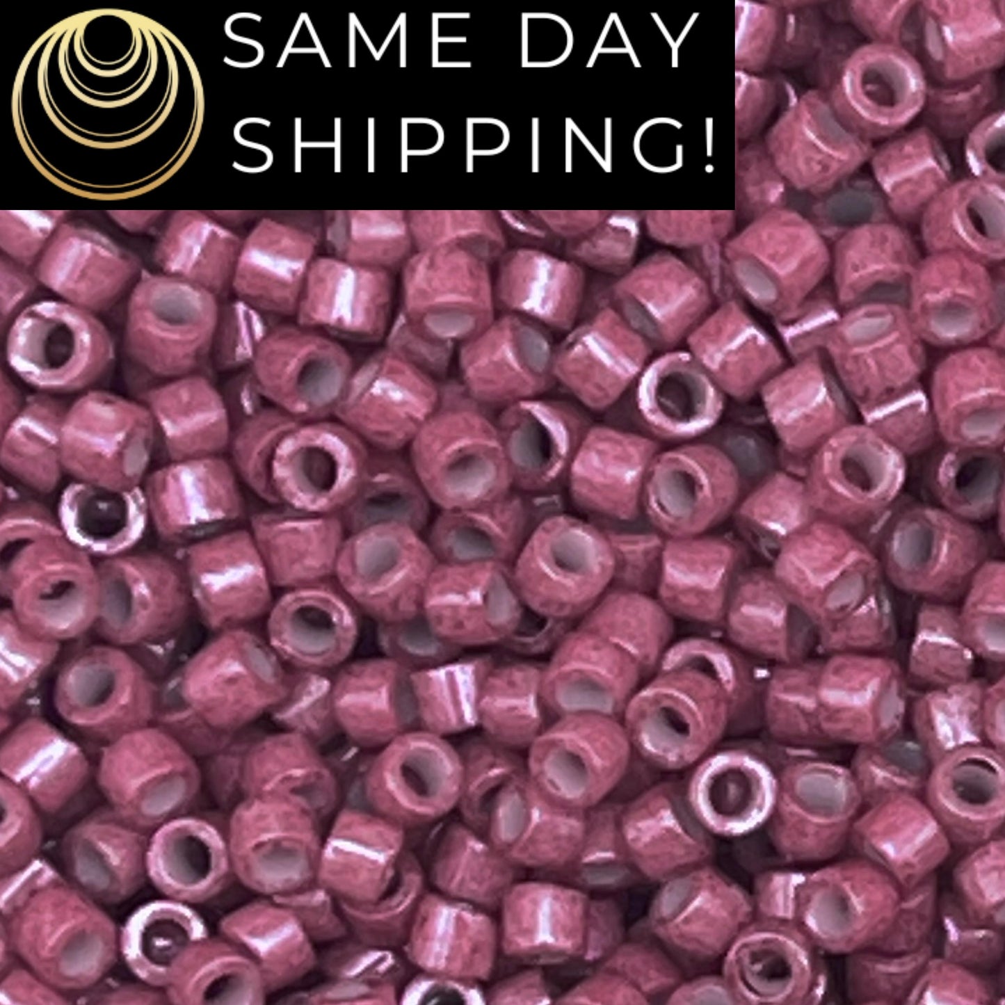DB1376 11/0 Miyuki Delica Beads Opaque Dyed Antique Rose