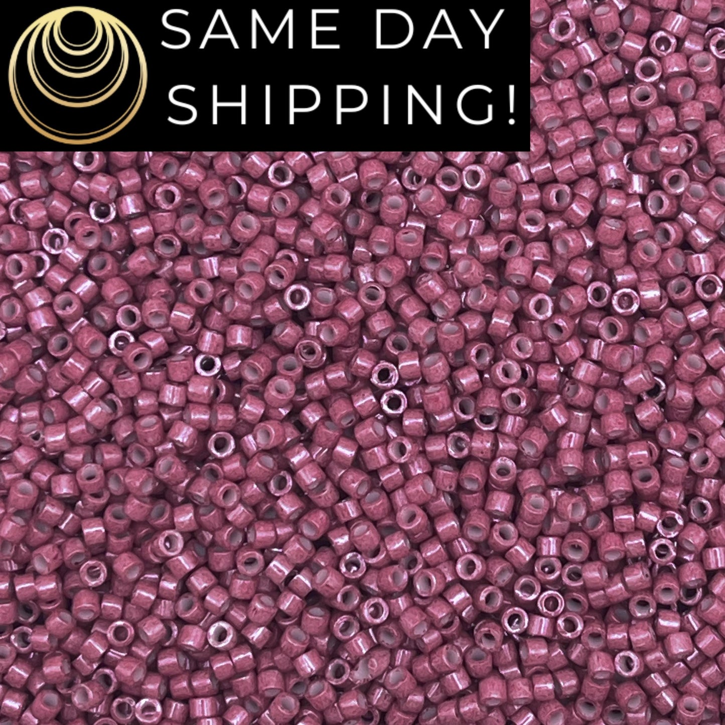 DB1376 11/0 Miyuki Delica Beads Opaque Dyed Antique Rose