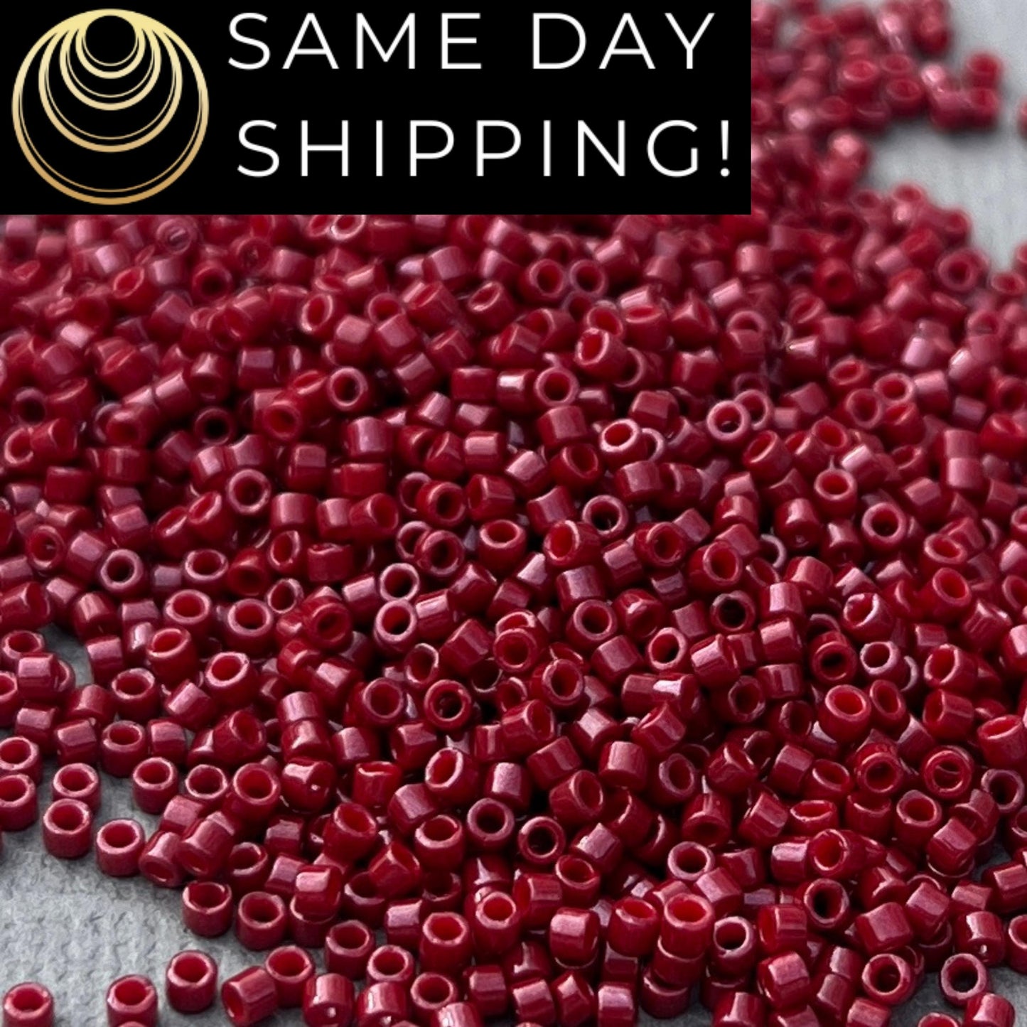 DB654 SAME DAY SHIPPING! 1-20 Grams, Miyuki 11/0 Delica Beads Dyed Opaque Cranberry Dark Red Beads Wine Beads, Free Container!