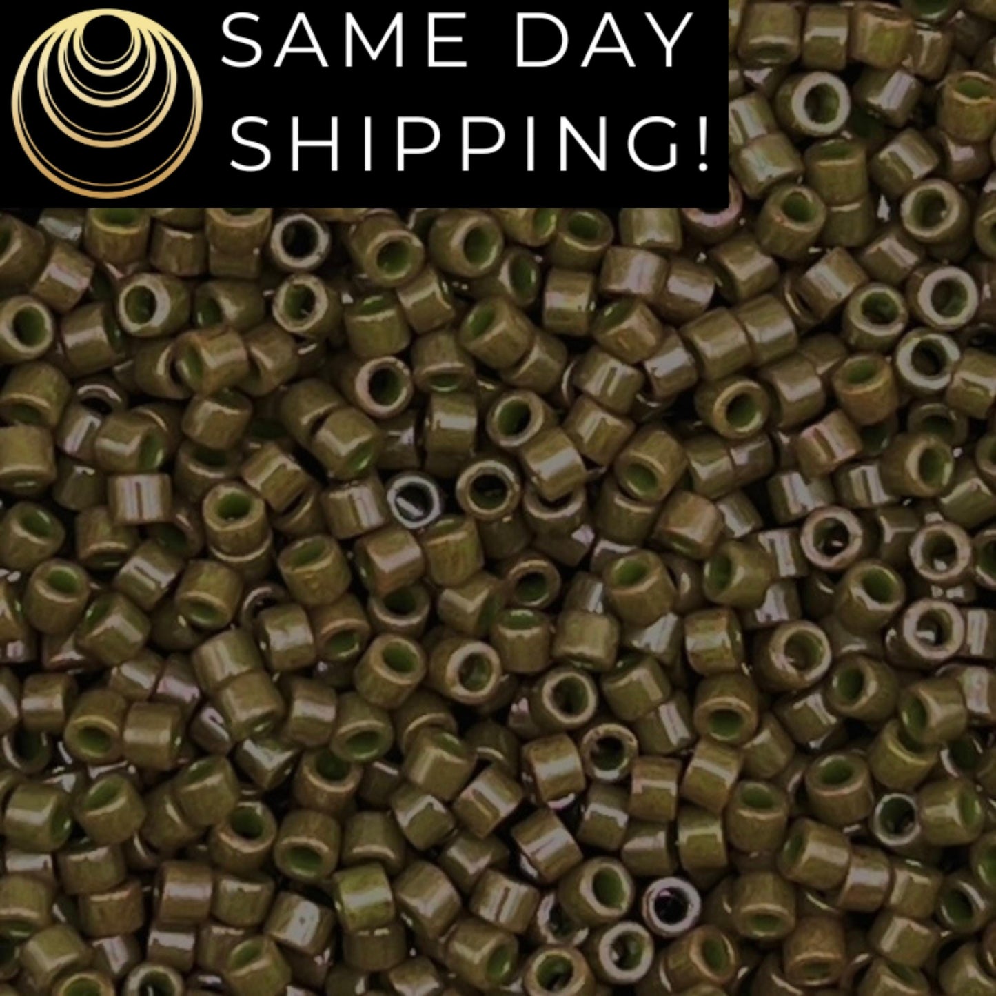 DB0657 11/0 Miyuki Delica Beads Opaque Dyed Olive