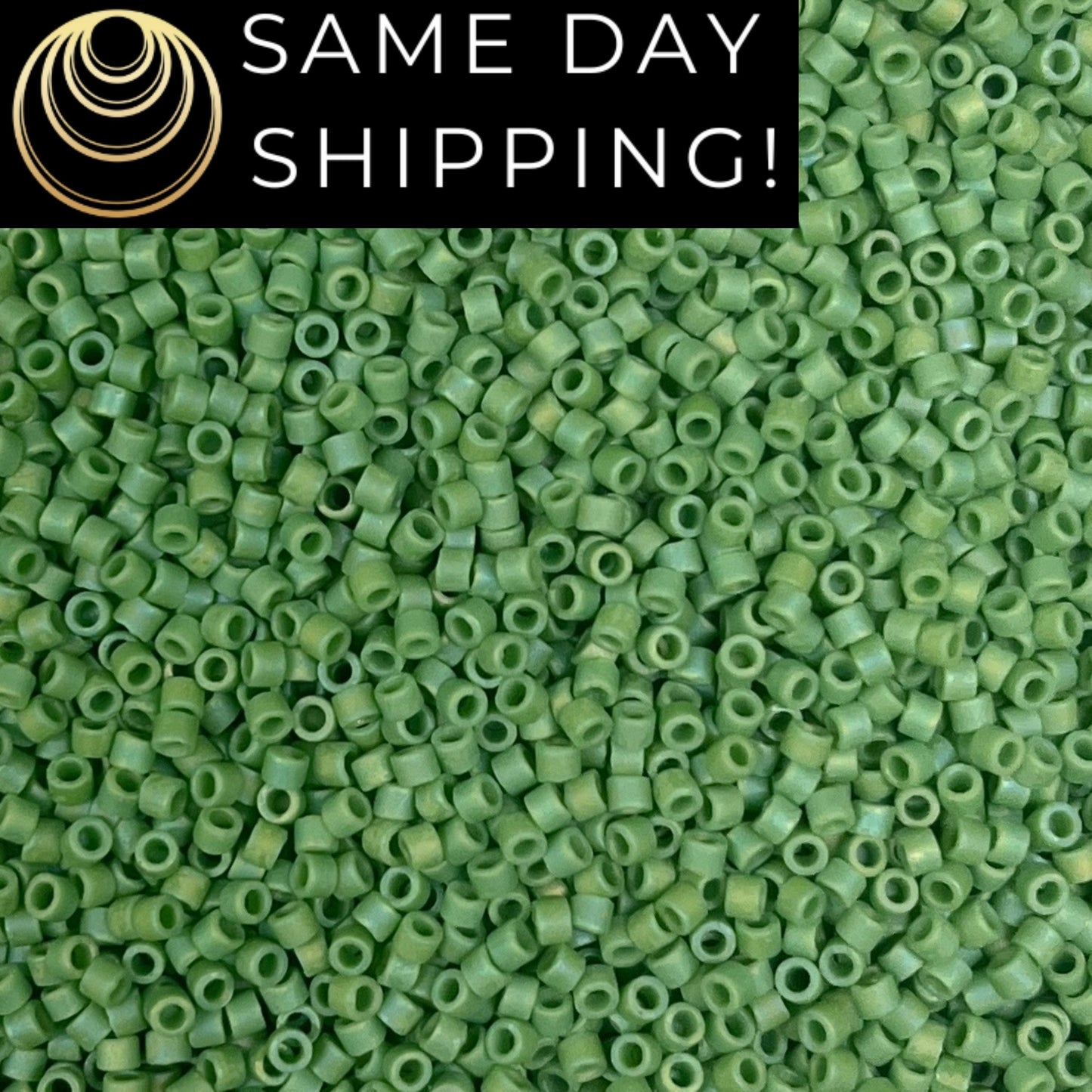 DB877 SAME DAY Shipping! 1-20 Grams Miyuki 11/0 Delica Beads Matte Opaque Green Alabaster, Lime AB Green-Free Container!