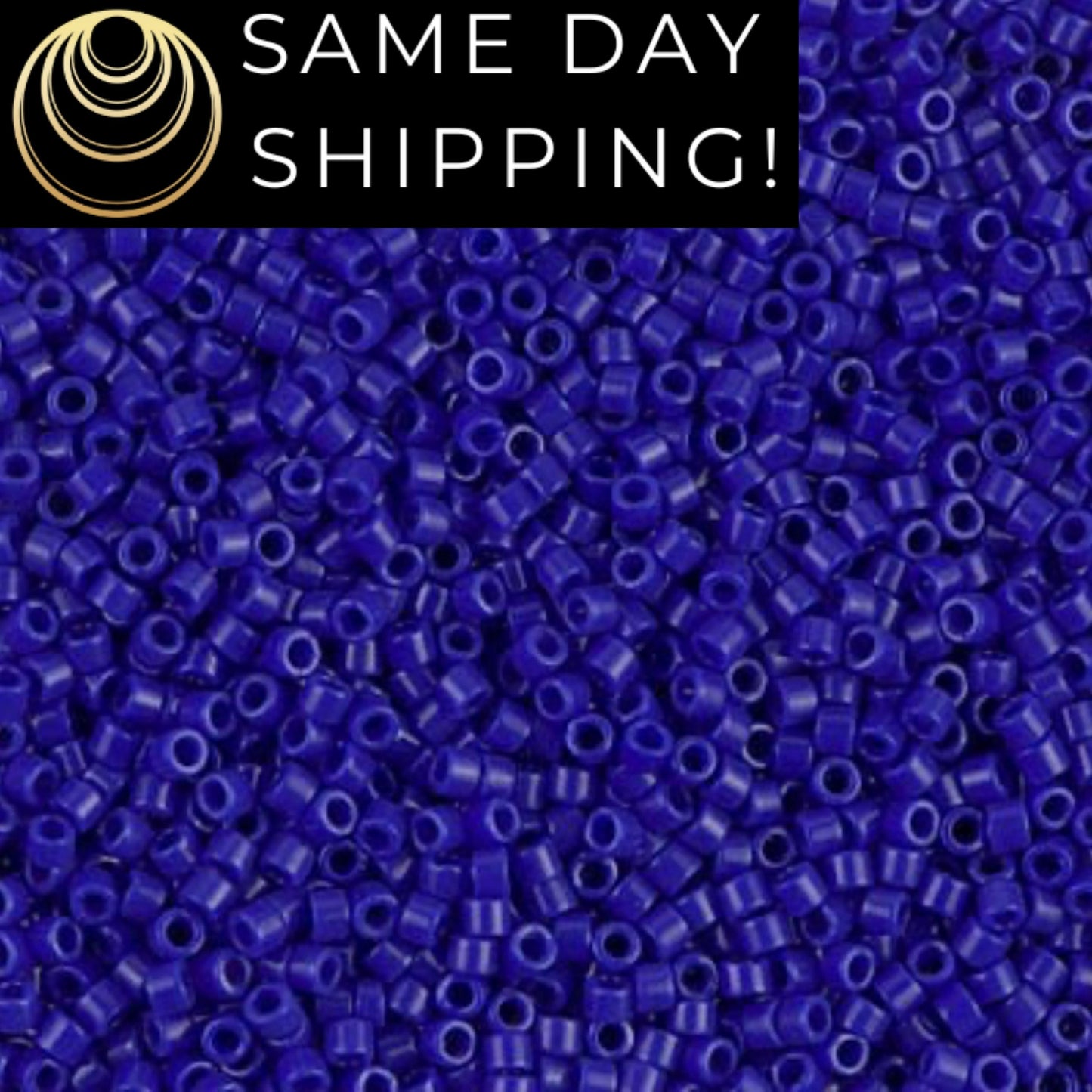 DB726 SAME DAY SHIPPING! 1-20 Grams Miyuki 11/0 Delica Beads Opaque Cobalt Blue-Free Container!