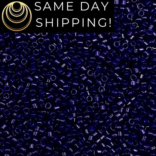DB2144 SAME DAY SHIPPING! 1-20 Grams Miyuki 11/0 Delica Beads Duracoat Opaque Dyed Cobalt-Free Container!