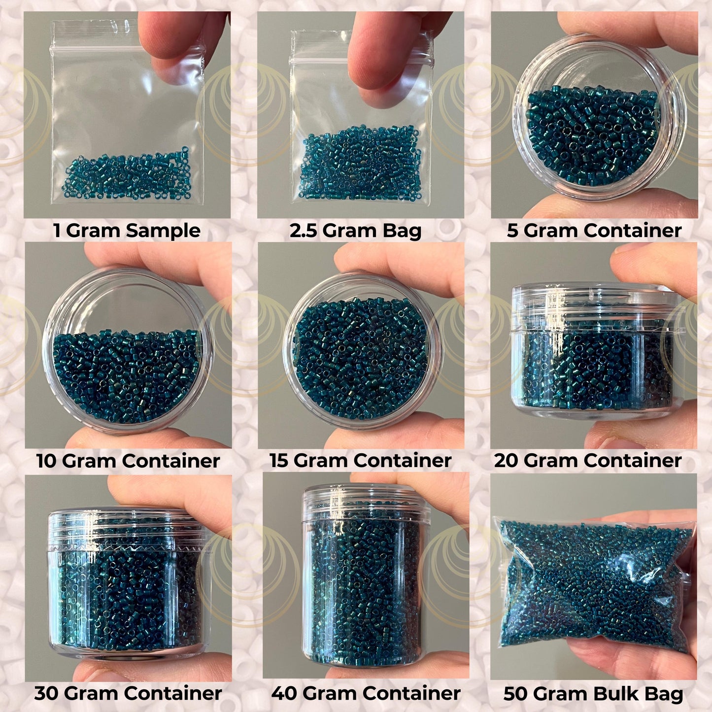 DB2394 SAME DAY SHIPPING! 1-20 Grams Miyuki 11/0 Delica Beads Inside Dyed Steel Gray-Free Container!