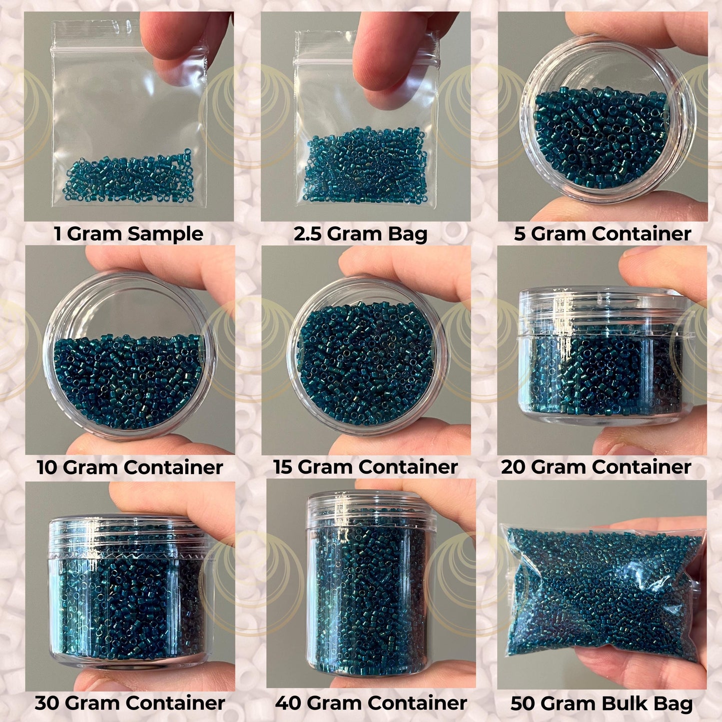 DB746 SAME DAY SHIPPING! 1-20 Grams Miyuki 11/0 Delica Beads Matte Transparent Green-Free Container!