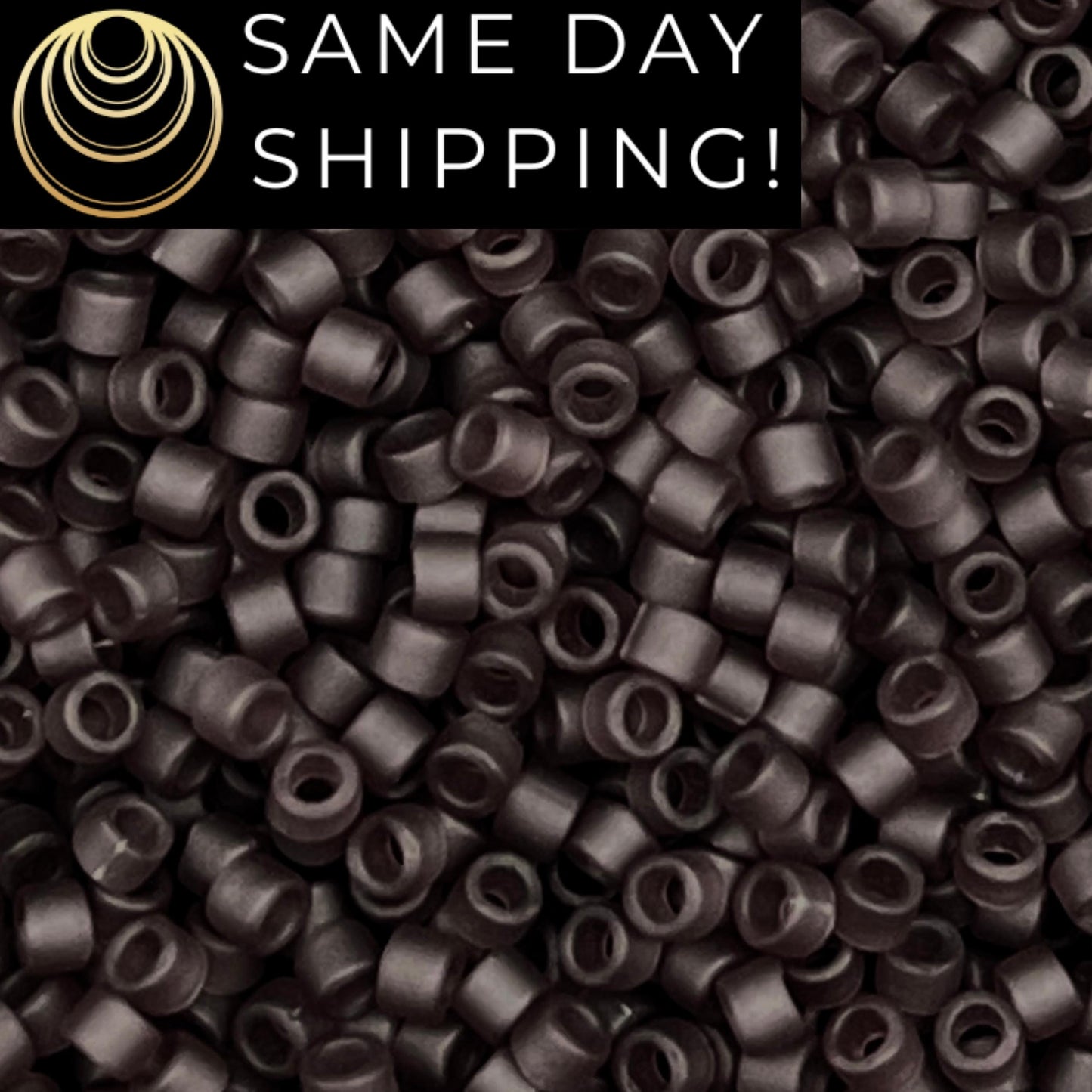 DB2405 SAME DAY SHIPPING! 1-20 Grams Miyuki 11/0 Delica Beads Matte Transparent Dark Smoky Amethyst -Free Container!