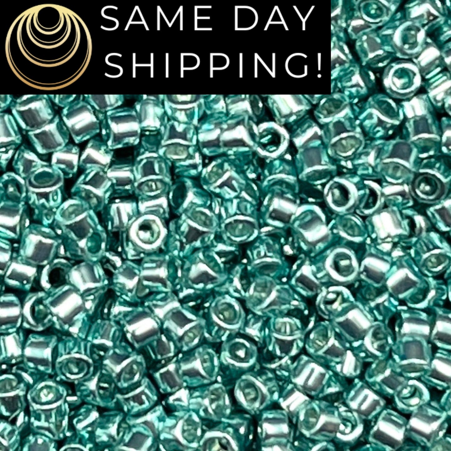 DB414 SAME DAY SHIPPING! 1-20 Grams Miyuki 11/0 Delica Beads Galvanized Turquoise Blue/Green-Free Container!