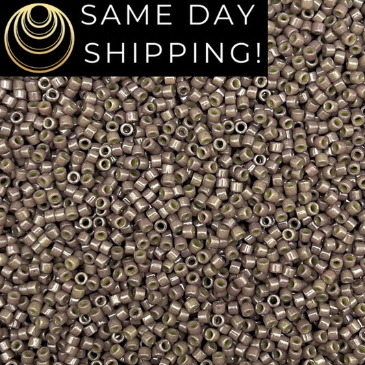 DB2365 11/0 Miyuki Delica Beads Duracoat Opaque Dyed Taupe