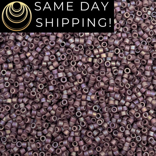 DB2322 11/0 Miyuki Delica Beads Matte Opaque Glazed Sea Lavender AB