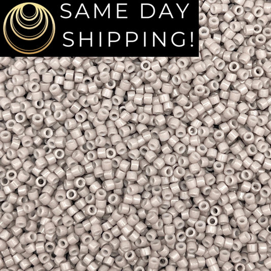 DB2366 11/0 Miyuki Delica Beads Duracoat Opaque Dyed Mist Gray