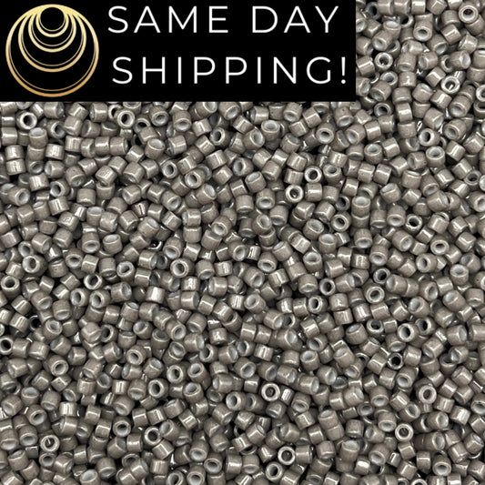 DB2367 11/0 Miyuki Delica Beads Duracoat Opaque Dyed Seal Gray