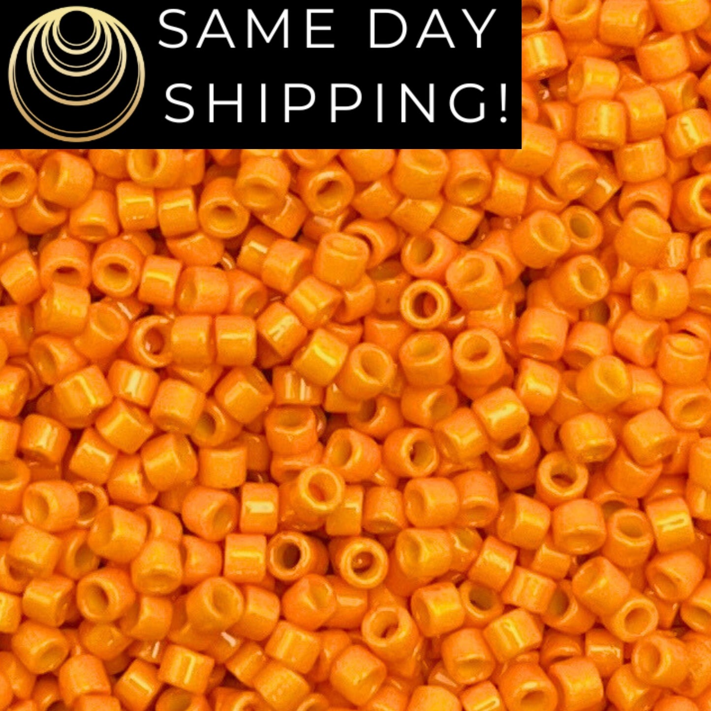 DB2104 SAME DAY SHIPPING! 1-20 Grams Miyuki 11/0 Delica Beads Duracoat Opaque Kumquat-Free Container!