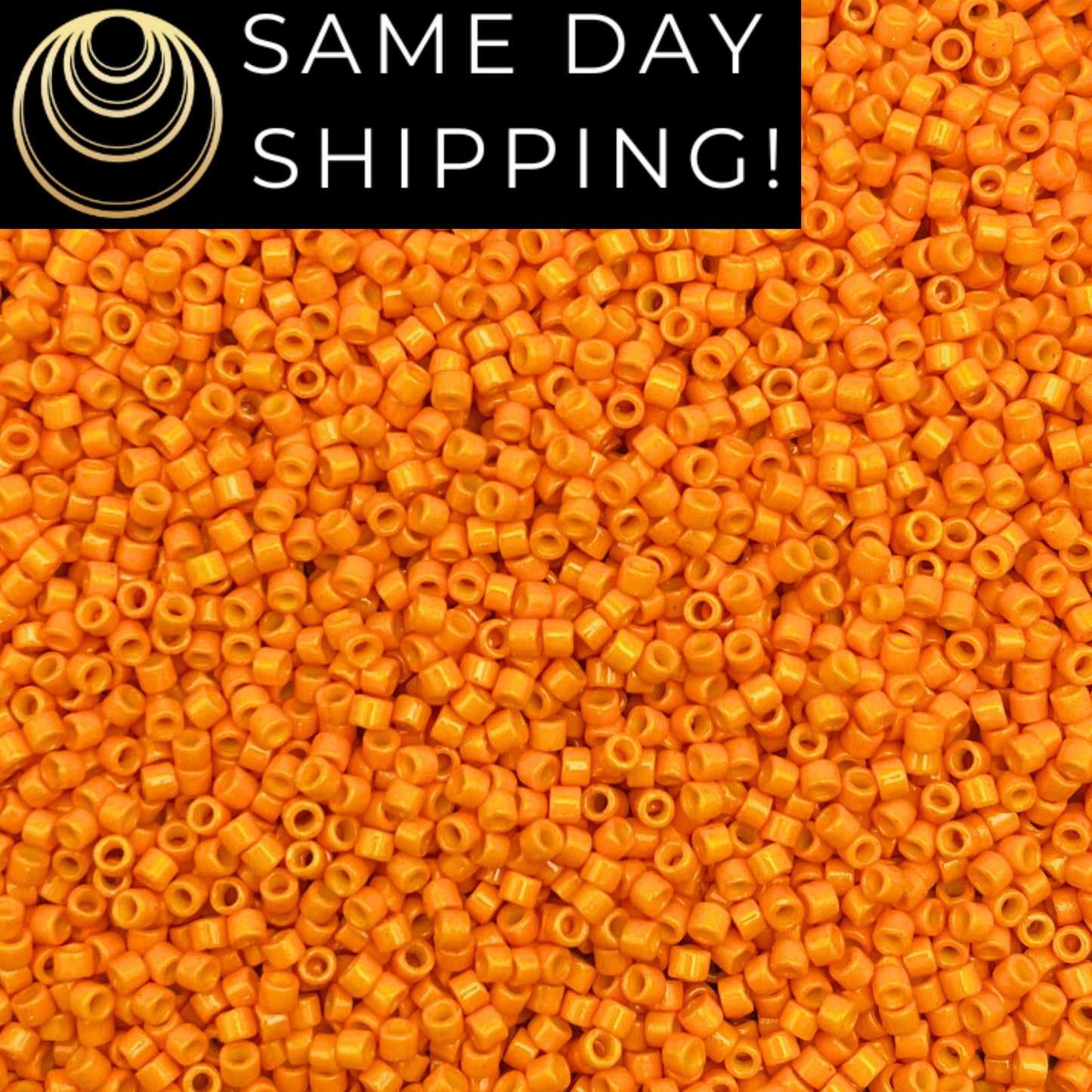 DB2104 SAME DAY SHIPPING! 1-20 Grams Miyuki 11/0 Delica Beads Duracoat Opaque Kumquat-Free Container!