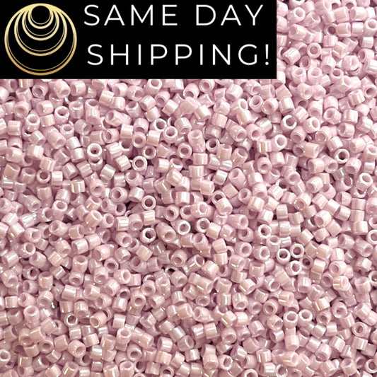DB1534 11/0 Miyuki Delica Beads Opaque Pale Rose Ceylon
