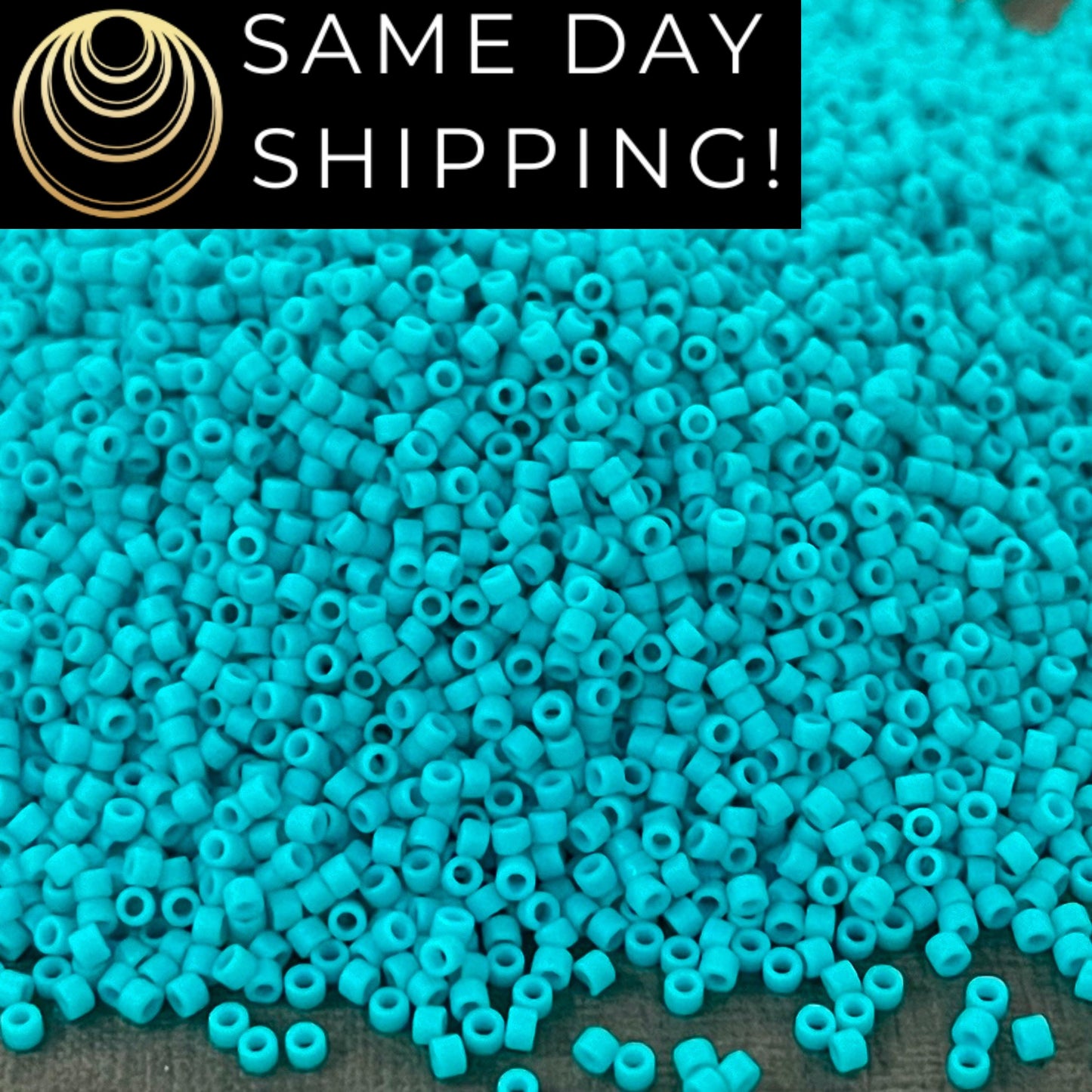 DB0793 11/0 Miyuki Delica Beads Dyed Semi-Matte Opaque Turquoise Green