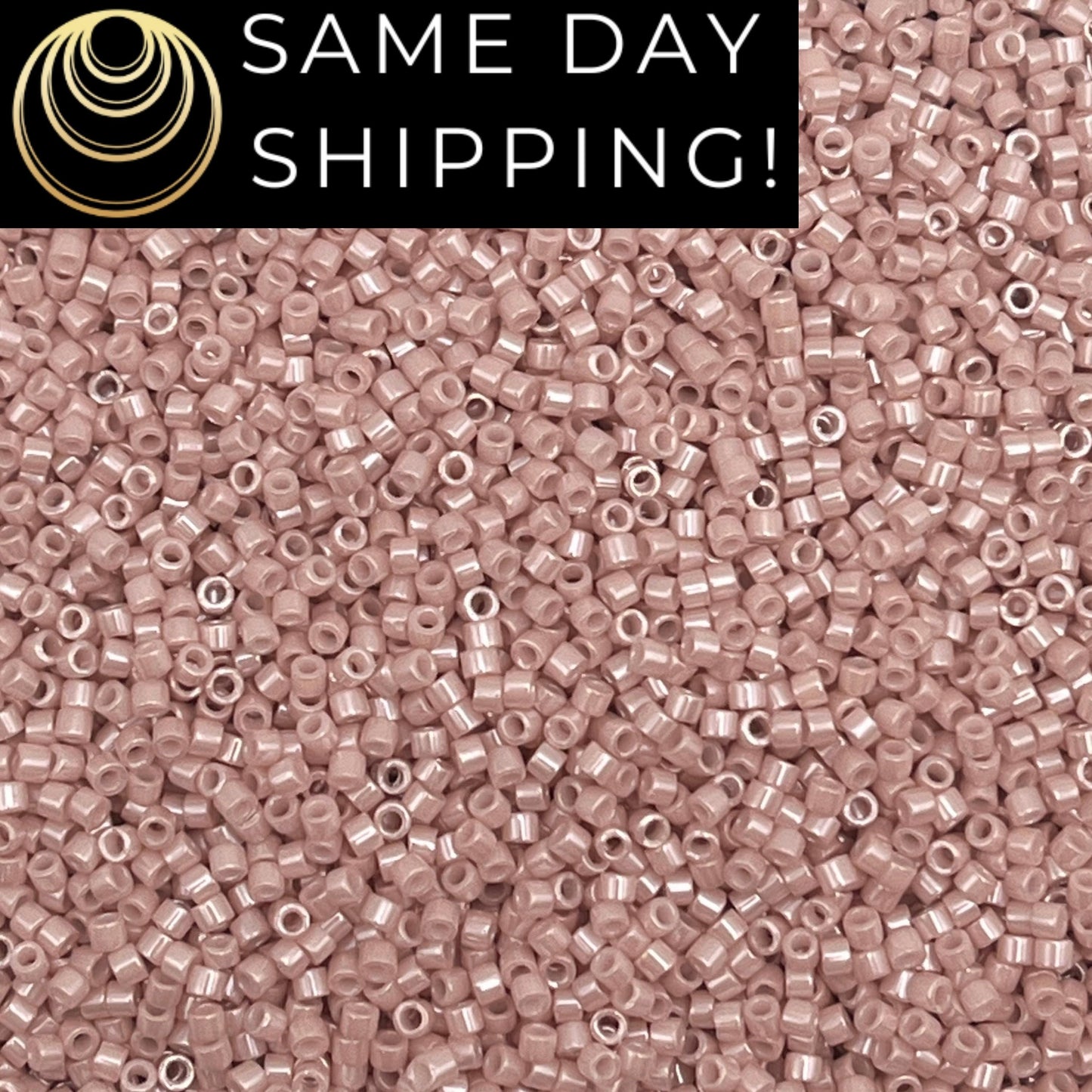 DB1535 SAME DAY SHIPPING! 1-20 Grams Miyuki 11/0 Delica Beads Opaque Pink Champagne Ceylon -Free Container!