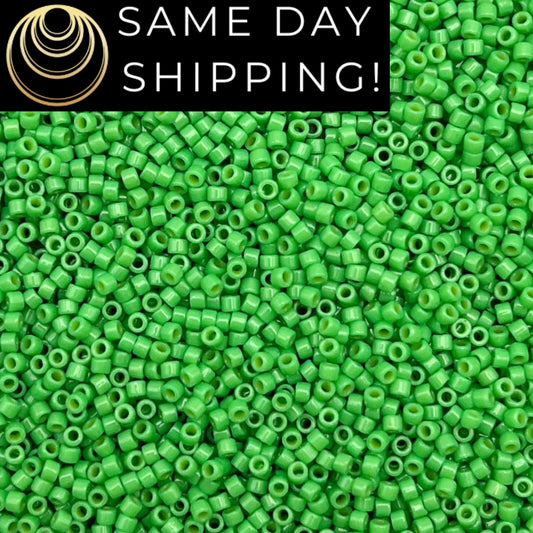 DB2126 11/0 Miyuki Delica Beads Opaque Figi Green