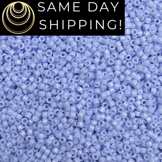 DB1137 SAME DAY SHIPPING! 1-20 Grams Miyuki 11/0 Delica Beads Opaque Agate Blue-Free Container!