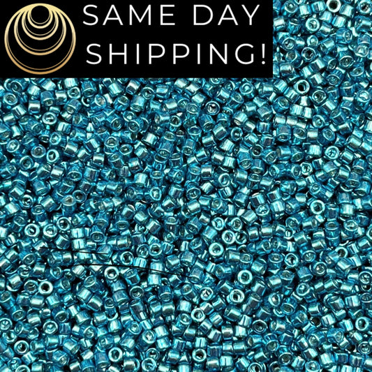 DB0427 11/0 Miyuki Delica Beads Galvanized Mermaid Blue