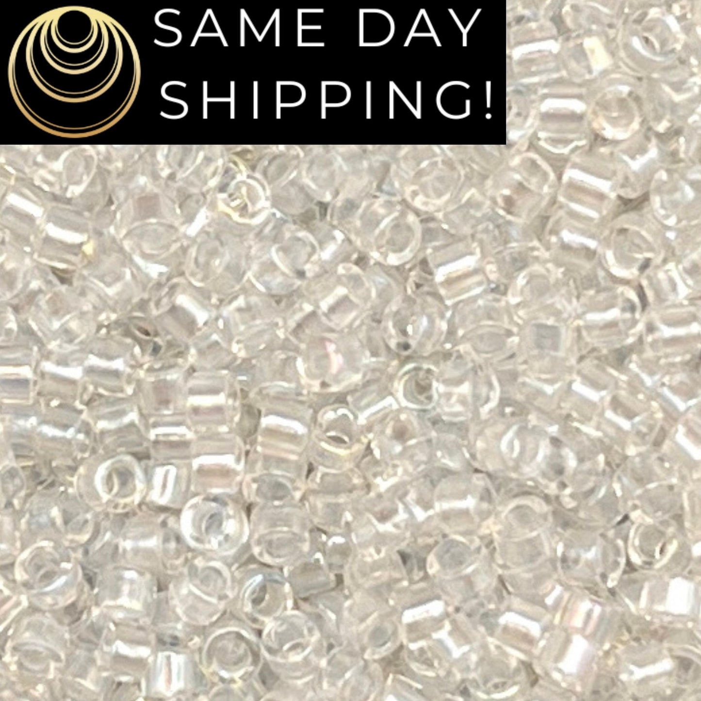 DB1671 SAME DAY Shipping! 1-20 Grams Miyuki 11/0 Delica Beads Pearl Lined Crystal AB Rainbow-Free Container!