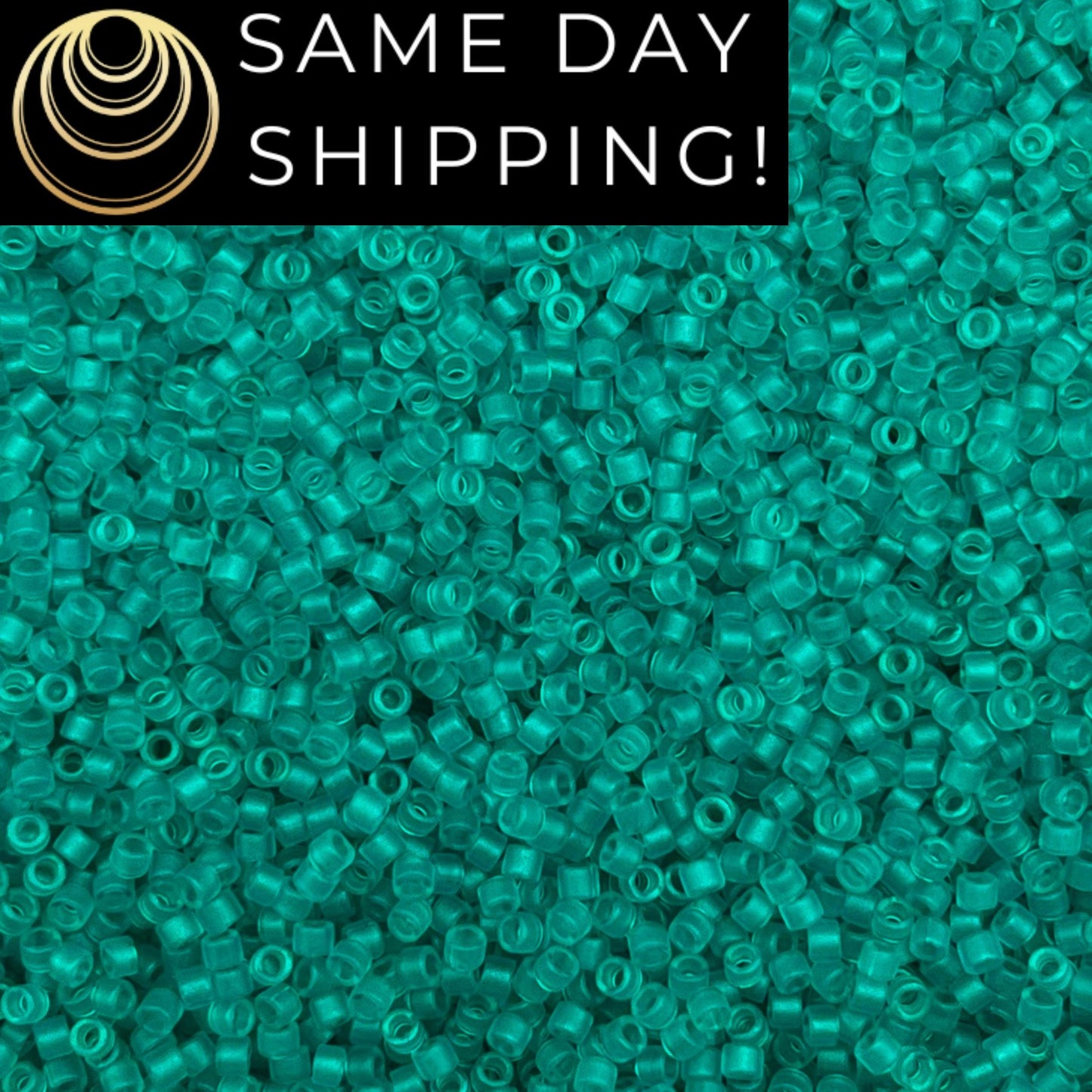 DB786 SAME DAY SHIPPING! 1-20 Grams Miyuki 11/0 Delica Beads Dyed Semi-Matte Transparent Teal Green-Free Container!