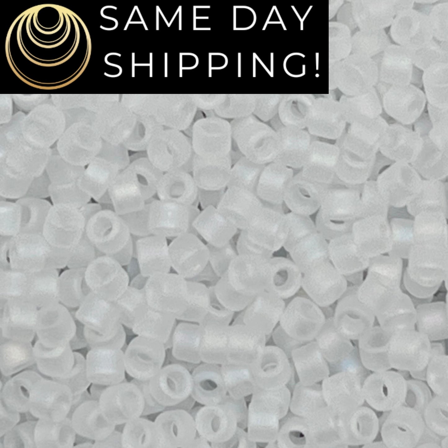 DB851 SAME DAY Shipping! 1-20 Grams Miyuki 11/0 Delica Beads Matte Transparent Crystal AB-Free Container!