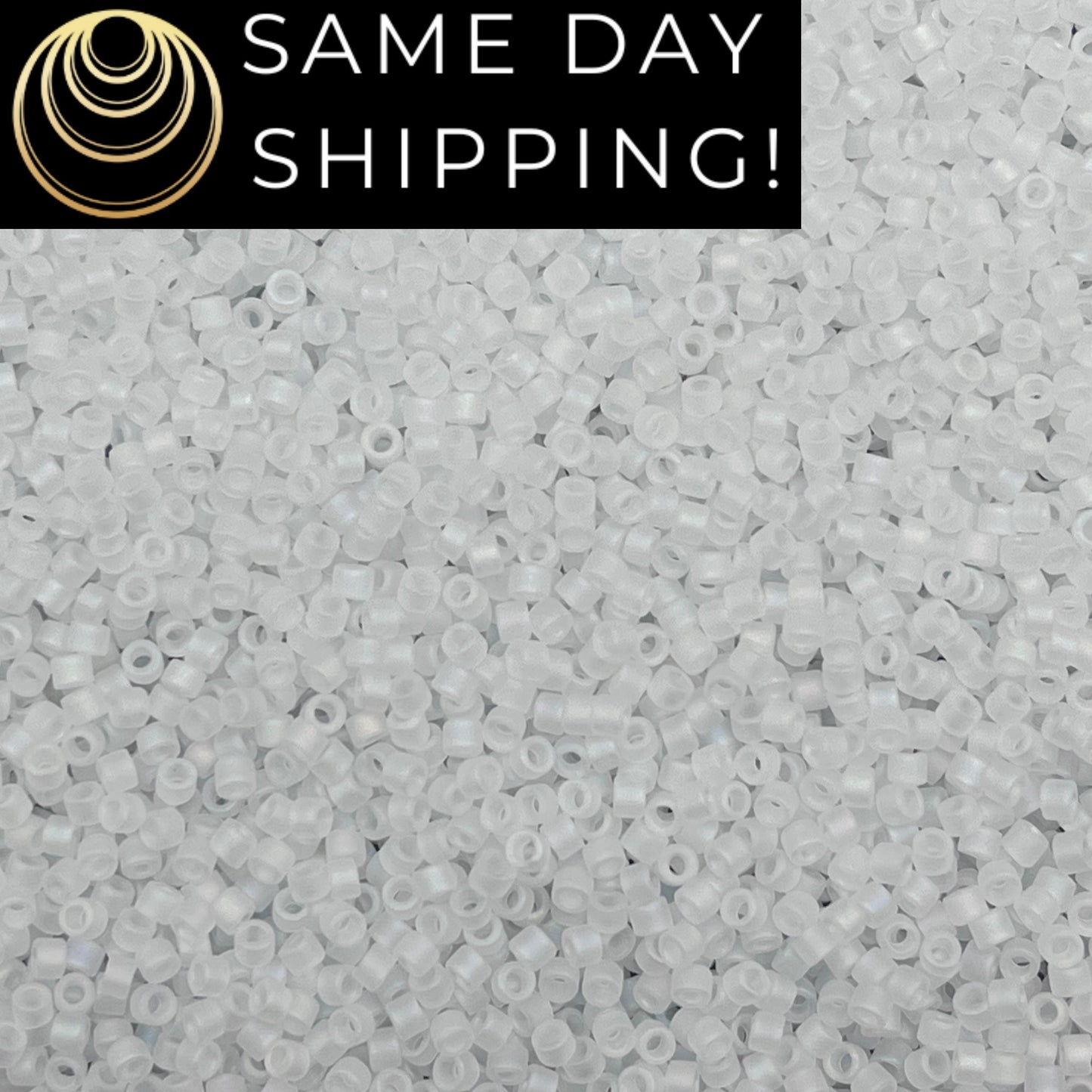 DB851 SAME DAY Shipping! 1-20 Grams Miyuki 11/0 Delica Beads Matte Transparent Crystal AB-Free Container!