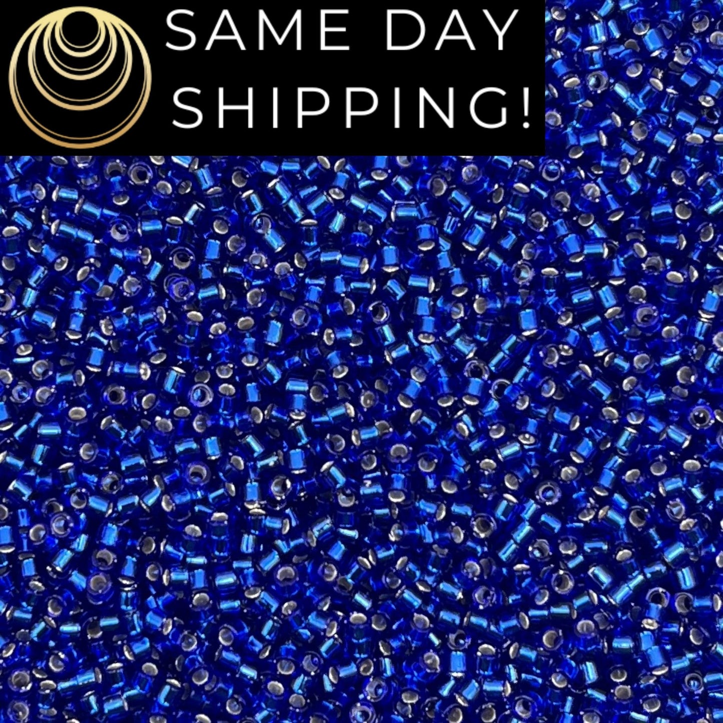 DB047 SAME DAY SHIPPING! 1-20 Grams Miyuki 11/0 Delica Beads Silver Lined Cobalt Blue-Free Container!