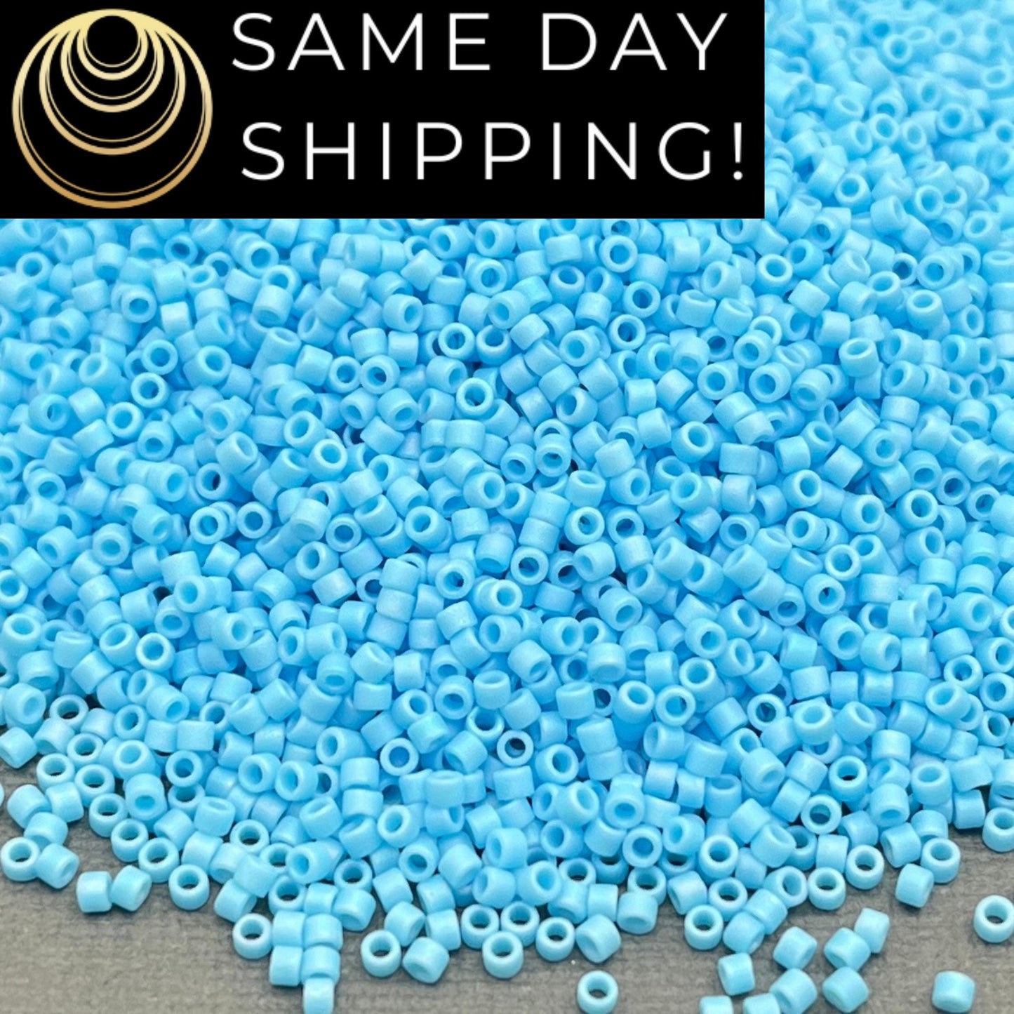 DB0879 11/0 Miyuki Delica Beads Matte Opaque Light Blue