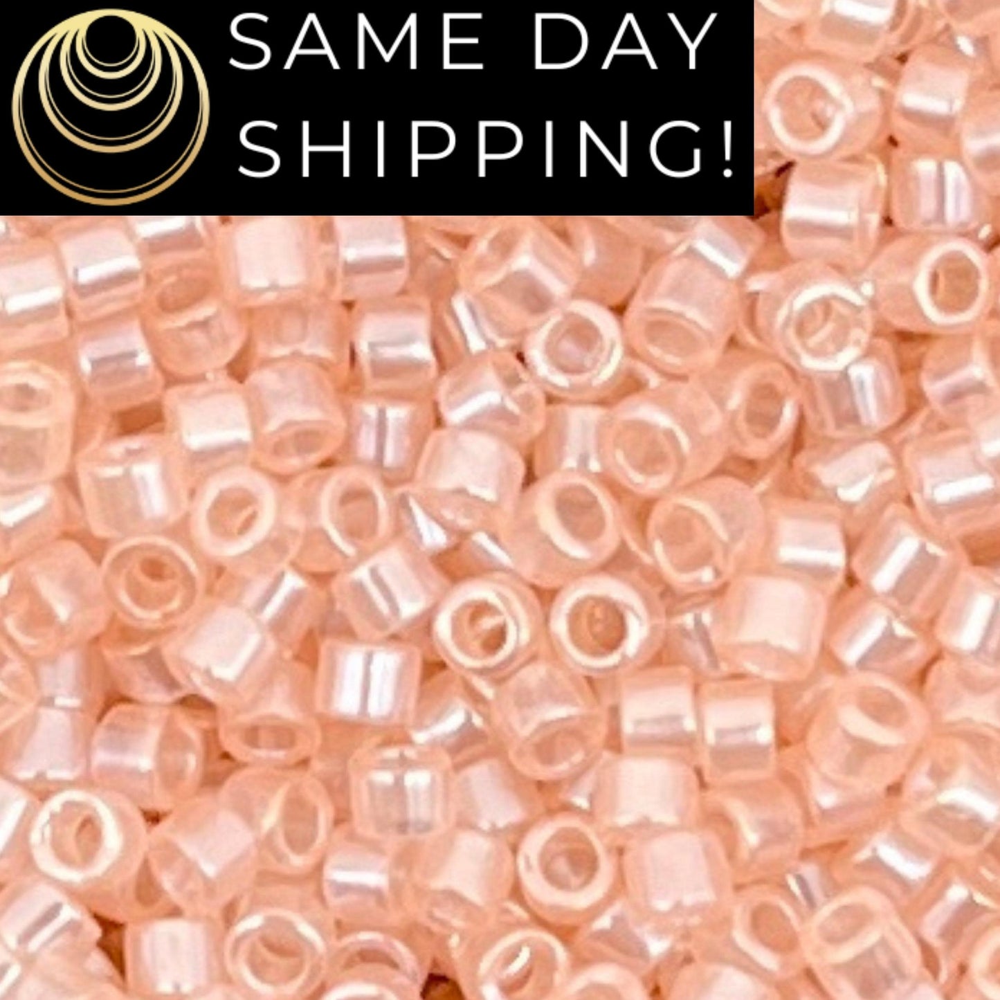 DB1479 11/0 Miyuki Delica Beads Transparent Pale Peach Luster