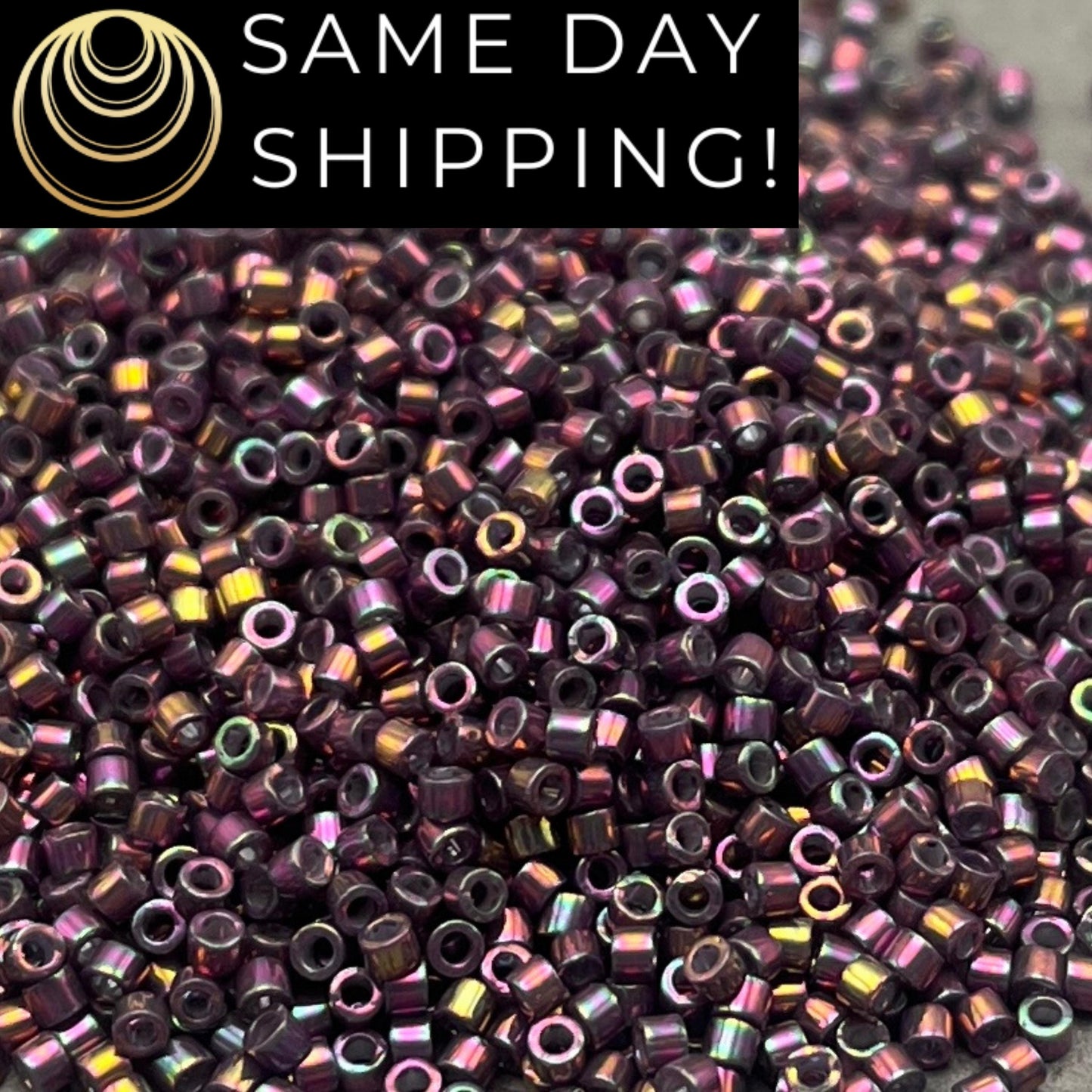DB1014 11/0 Miyuki Delica Beads Metallic Thistle Gold Iris
