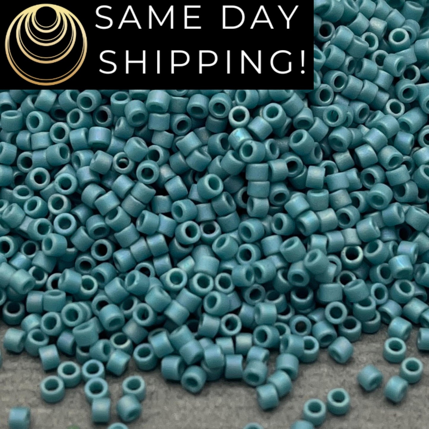 DB2315 11/0 Miyuki Delica Beads Matte Opaque Glazed Nile Blue AB