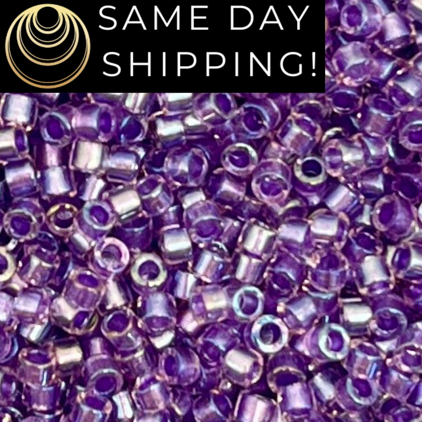DB1754 11/0 Miyuki Delica Beads Sparkling Purple Lined Crystal AB