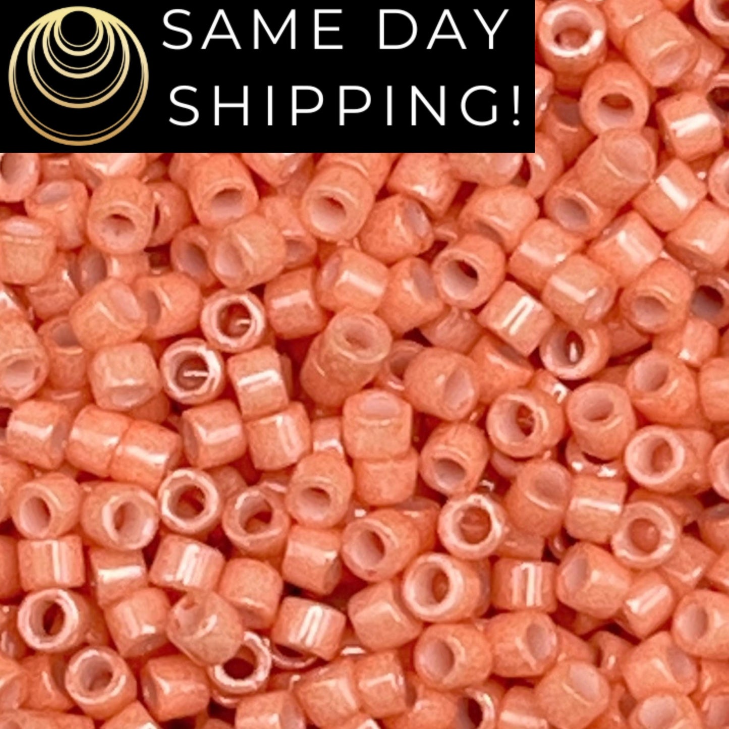DB1363 11/0 Miyuki Delica Beads Dyed Opaque Salmon