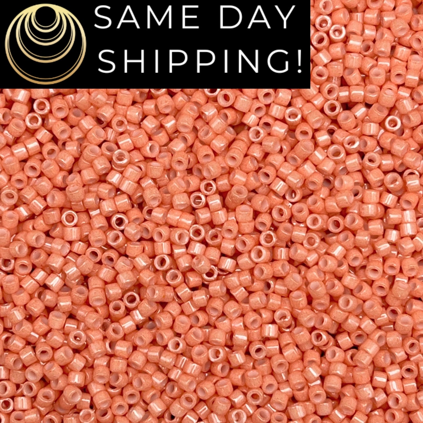 DB1363 11/0 Miyuki Delica Beads Dyed Opaque Salmon