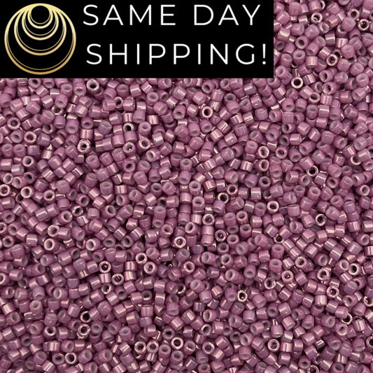 DB253 SAME DAY SHIPPING! 1-20 Grams Miyuki 11/0 Delica Beads Opaque Dark Orchid Luster-Free Container!