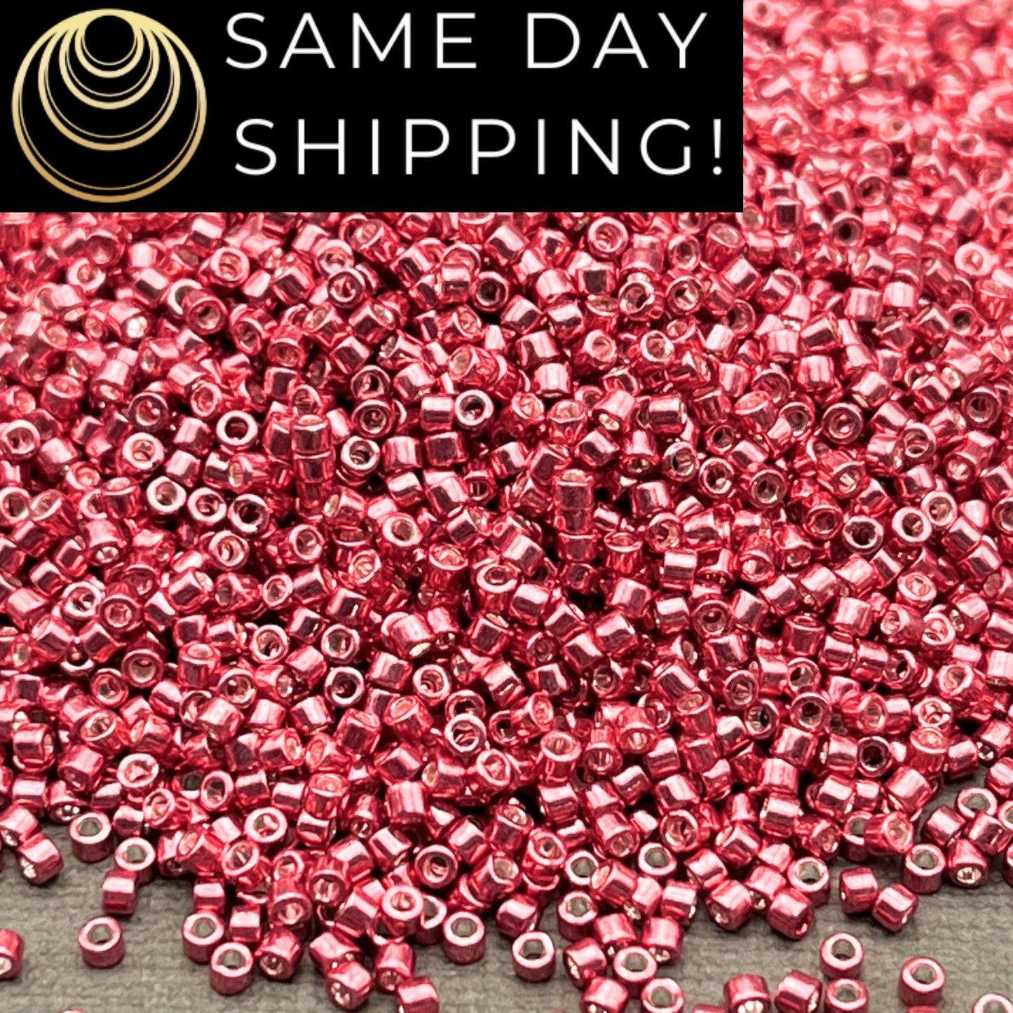 DB428 SAME DAY SHIPPING! 1-20 Grams Miyuki 11/0 Delica Beads Galvanized Light Cranberry-Free Container!