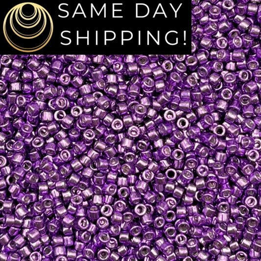 DB0430 11/0 Miyuki Delica Beads Galvanized Dark Lilac