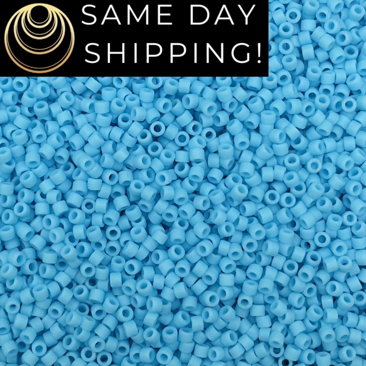 DB755 SAME DAY SHIPPING! 1-20 Grams Miyuki 11/0 Delica Beads Matte Opaque Turquoise Blue -Free Container!