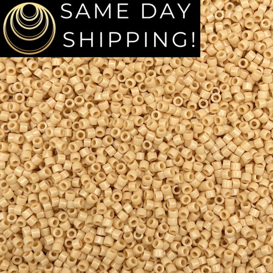 DB1131 SAME DAY SHIPPING! 1-20 Grams Miyuki 11/0 Delica Beads Opaque Pear -Free Container!