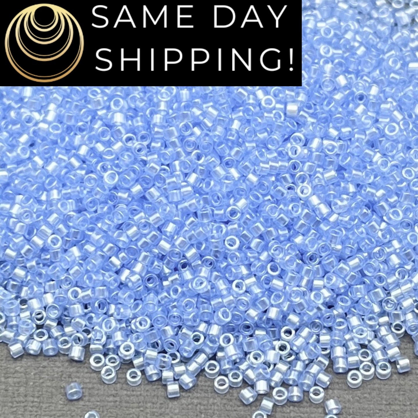 DB1475 11/0 Miyuki Delica Beads Pale Sky Blue Luster