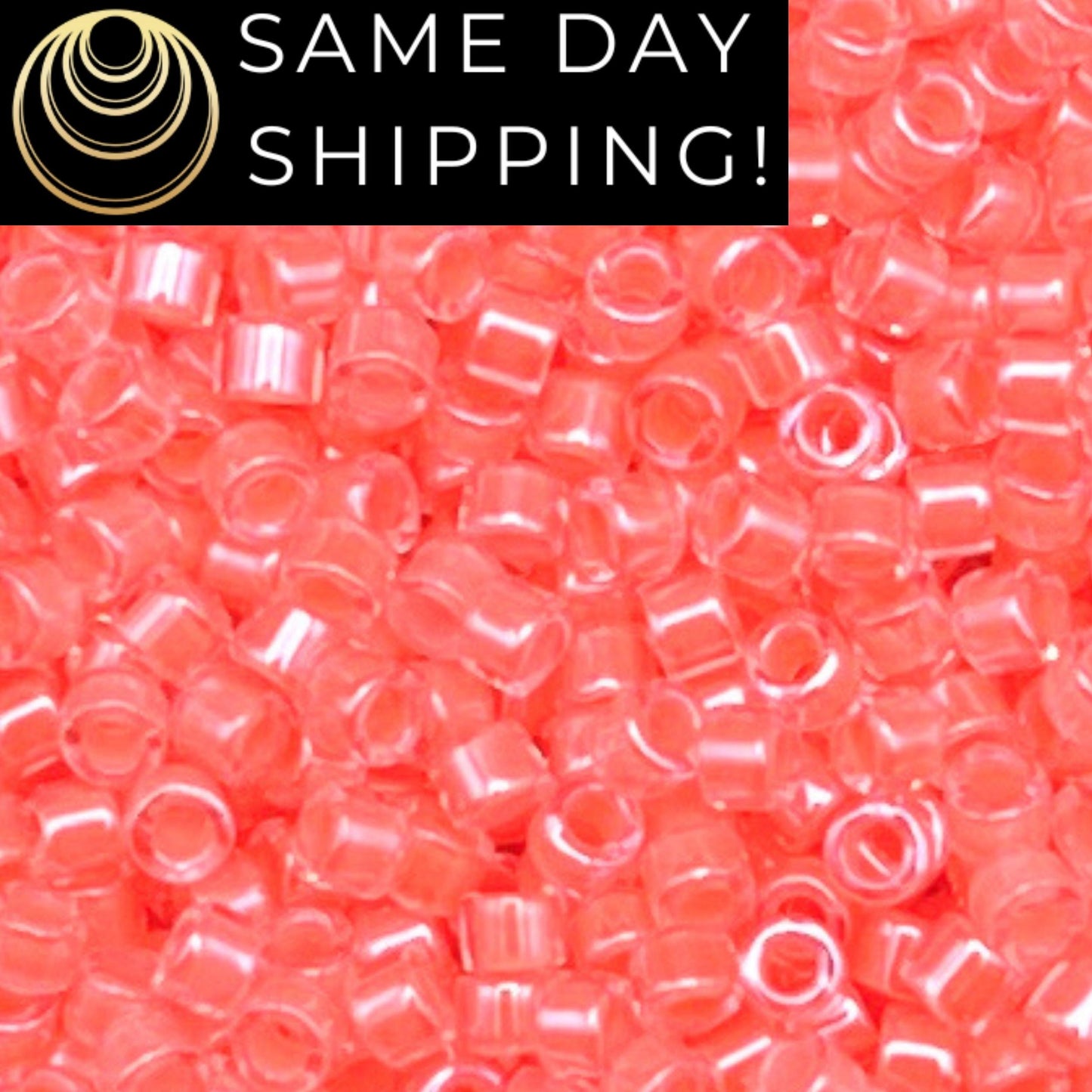 DB2034 11/0 Miyuki Delica Beads Luminous Flamingo Fluorescent Coral