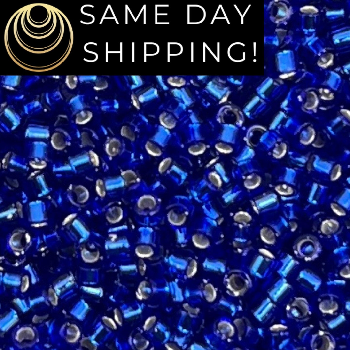 DB047 SAME DAY SHIPPING! 1-20 Grams Miyuki 11/0 Delica Beads Silver Lined Cobalt Blue-Free Container!