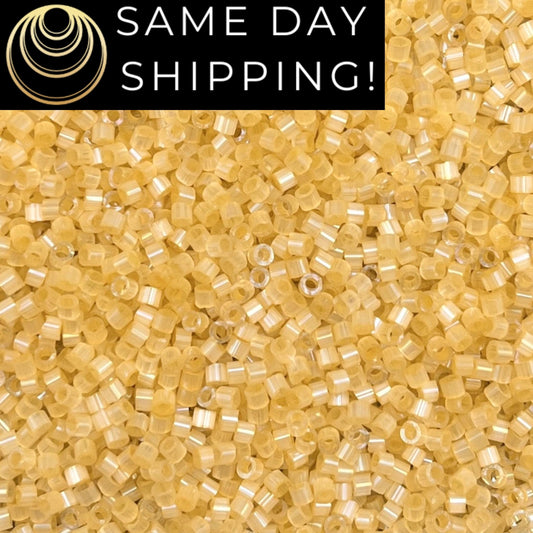 DB1801 SAME DAY SHIPPING! 1-20 Grams Miyuki 11/0 Delica Beads Dyed Light Apricot Silk Satin -Free Container!
