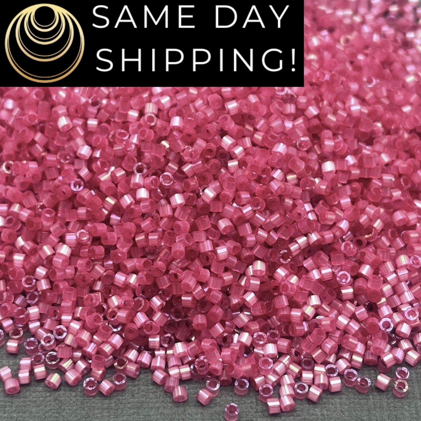 DB1807 SAME DAY SHIPPING! 1-20 Grams Miyuki 11/0 Delica Beads Dyed Rose Silk Satin -Free Container!