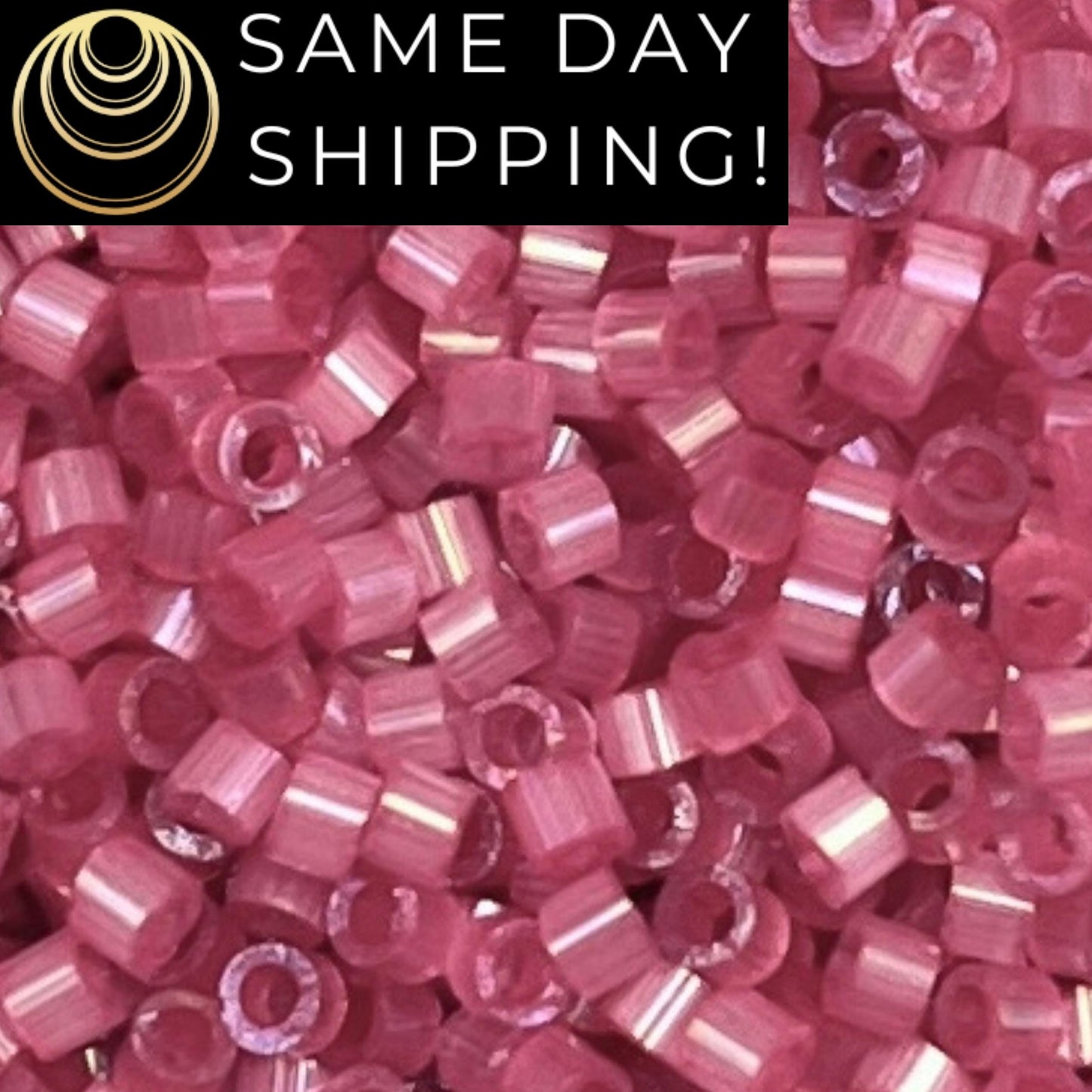 DB1807 SAME DAY SHIPPING! 1-20 Grams Miyuki 11/0 Delica Beads Dyed Rose Silk Satin -Free Container!