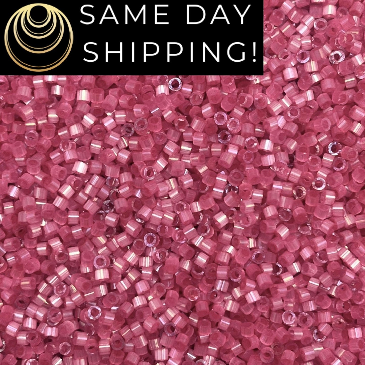 DB1807 SAME DAY SHIPPING! 1-20 Grams Miyuki 11/0 Delica Beads Dyed Rose Silk Satin -Free Container!