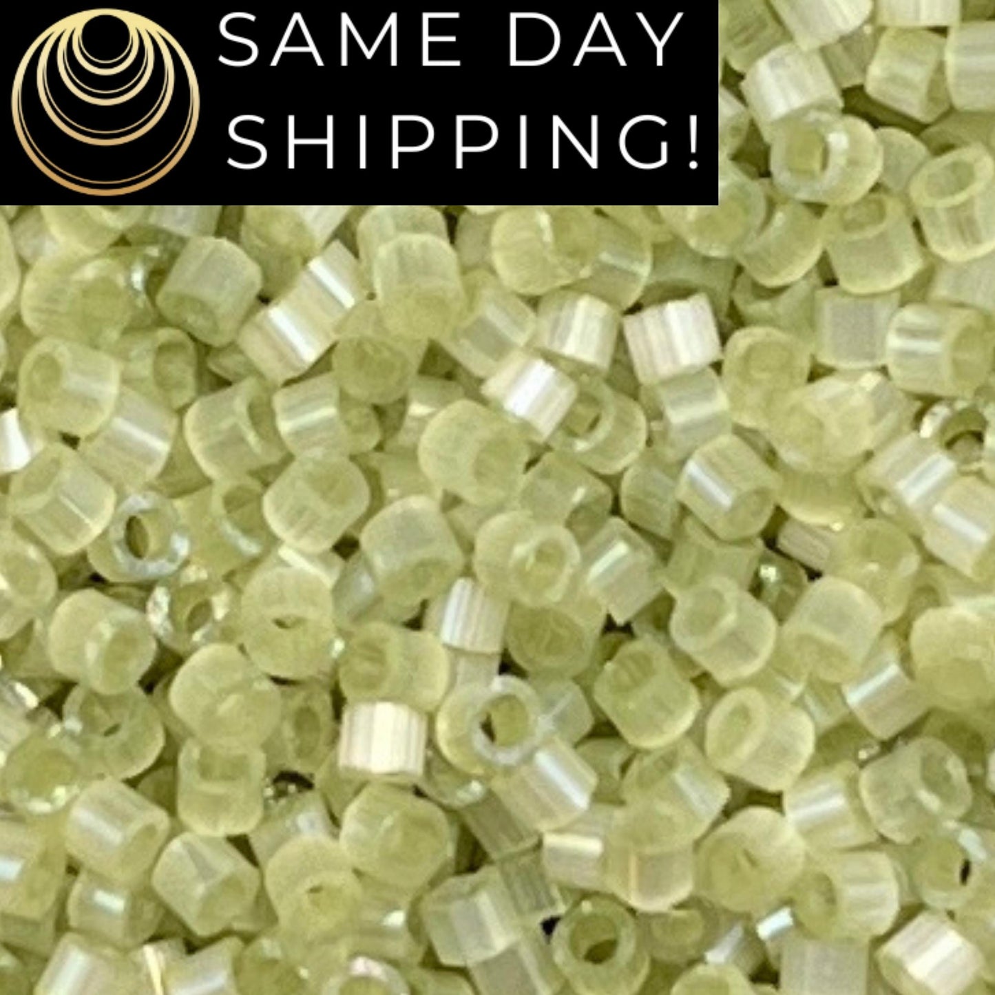 DB1815 SAME DAY SHIPPING! 1-20 Grams Miyuki 11/0 Delica Beads Dyed Pale Lime Green Silk Satin -Free Container!