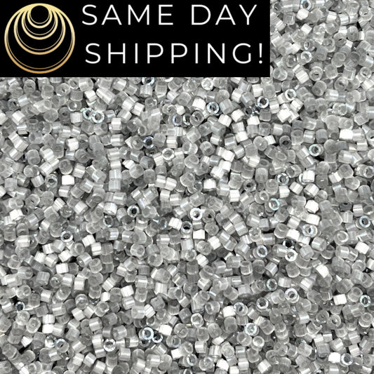 DB1817 SAME DAY SHIPPING! 1-20 Grams Miyuki 11/0 Delica Beads Dyed smoke Gray Silk Satin -Free Container!