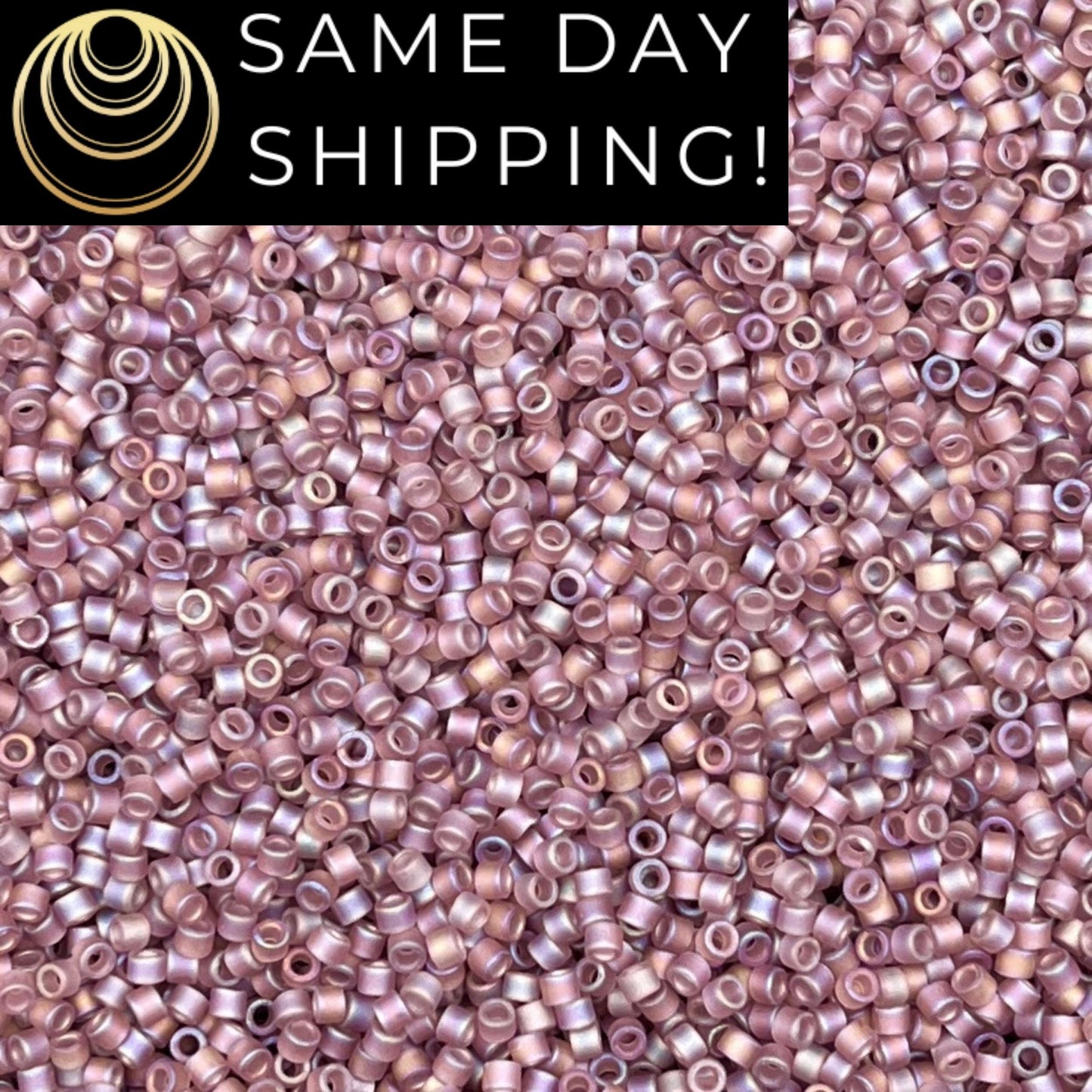 DB857 SAME DAY Shipping! 1-20 Grams Miyuki 11/0 Delica Beads Matte Transparent Smoky Amethyst AB-Free Container!